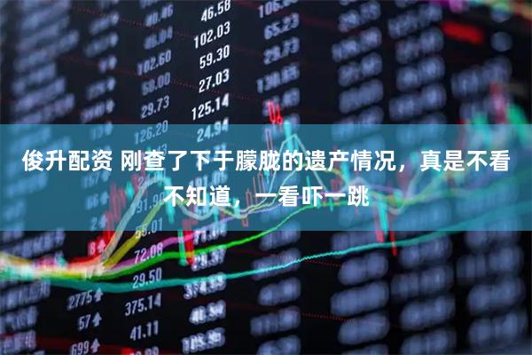 俊升配资 刚查了下于朦胧的遗产情况，真是不看不知道，一看吓一跳