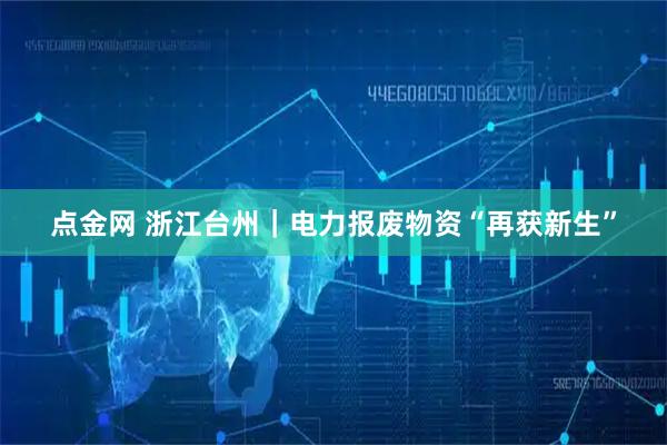 点金网 浙江台州｜电力报废物资“再获新生”